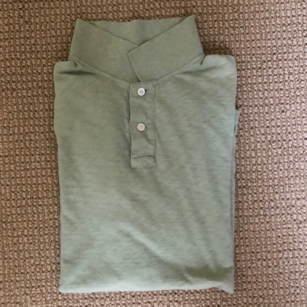 JCREW pastel green polo shirt lightweight